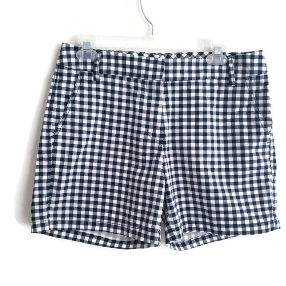 Izod Gingham, blue and white Women’s shorts, size 6 - Picture 1 of 7